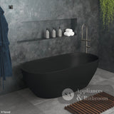 Fienza ST11-1700B Luciana Freestanding Stone Bath 1690mm Matte Black - Freestanding Bath