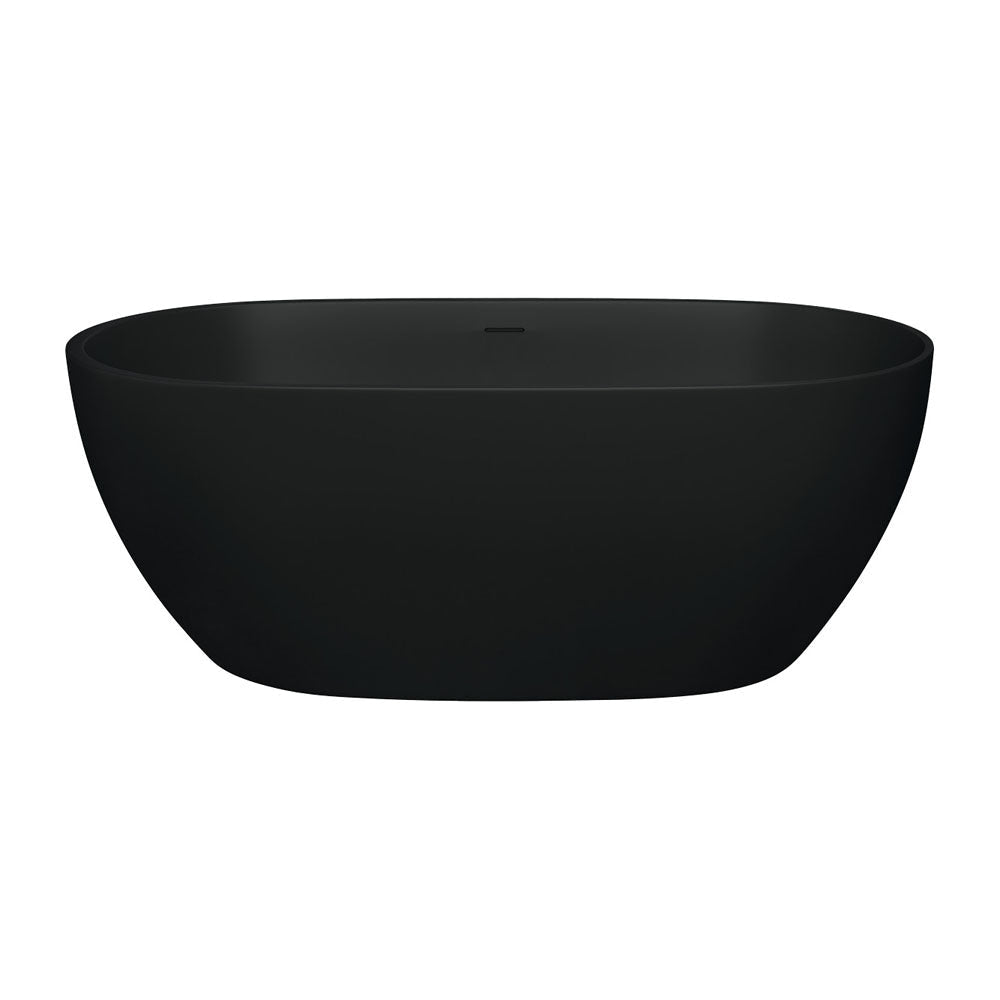 Fienza ST11-B Luciana Freestanding Stone Bath 1500mm Matte Black - Freestanding Bath