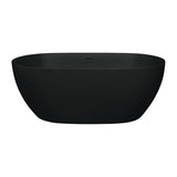 Fienza ST11-B Luciana Freestanding Stone Bath 1500mm Matte Black - Freestanding Bath