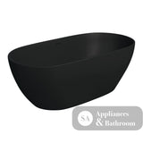 Fienza ST11-B Luciana Freestanding Stone Bath 1500mm Matte Black - Freestanding Bath