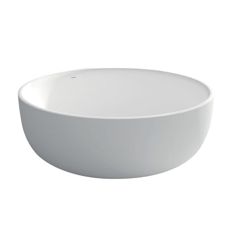 Fienza ST13 Shinto Cast Stone Solid Surface Bath 1350mm Matte White - Freestanding Bath