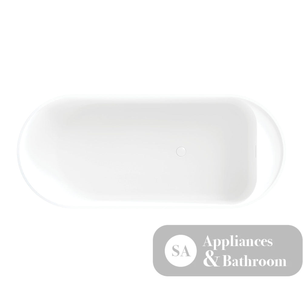 Fienza ST20-1700 Minka Solid Surface Bath 1700mm Matte White - Freestanding Bath