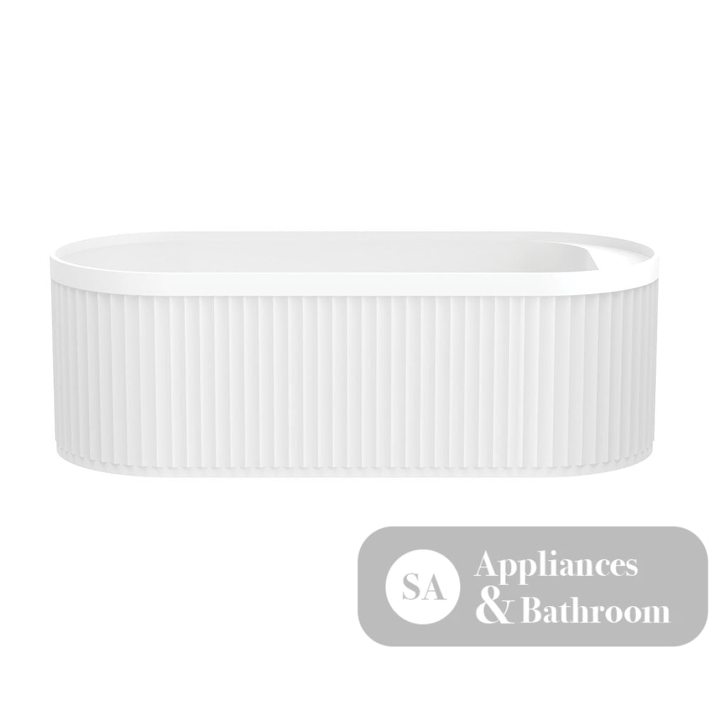 Fienza ST20-1700 Minka Solid Surface Bath 1700mm Matte White - Freestanding Bath