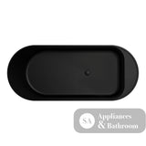 Fienza ST20-1700B Minka Solid Surface Bath 1700mm Matte Black - Freestanding Bath