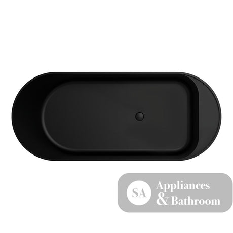 Fienza ST20-1700B Minka Solid Surface Bath 1700mm Matte Black - Freestanding Bath