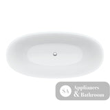 Fienza ST28-1550 Sasso Freestanding Stone Bath 1500mm Matte White - Freestanding Bath