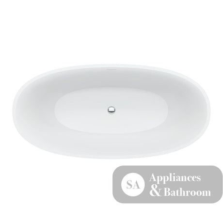 Fienza ST28-1550 Sasso Freestanding Stone Bath 1500mm Matte White - Freestanding Bath