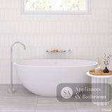 Fienza ST28-1550 Sasso Freestanding Stone Bath 1500mm Matte White - Freestanding Bath