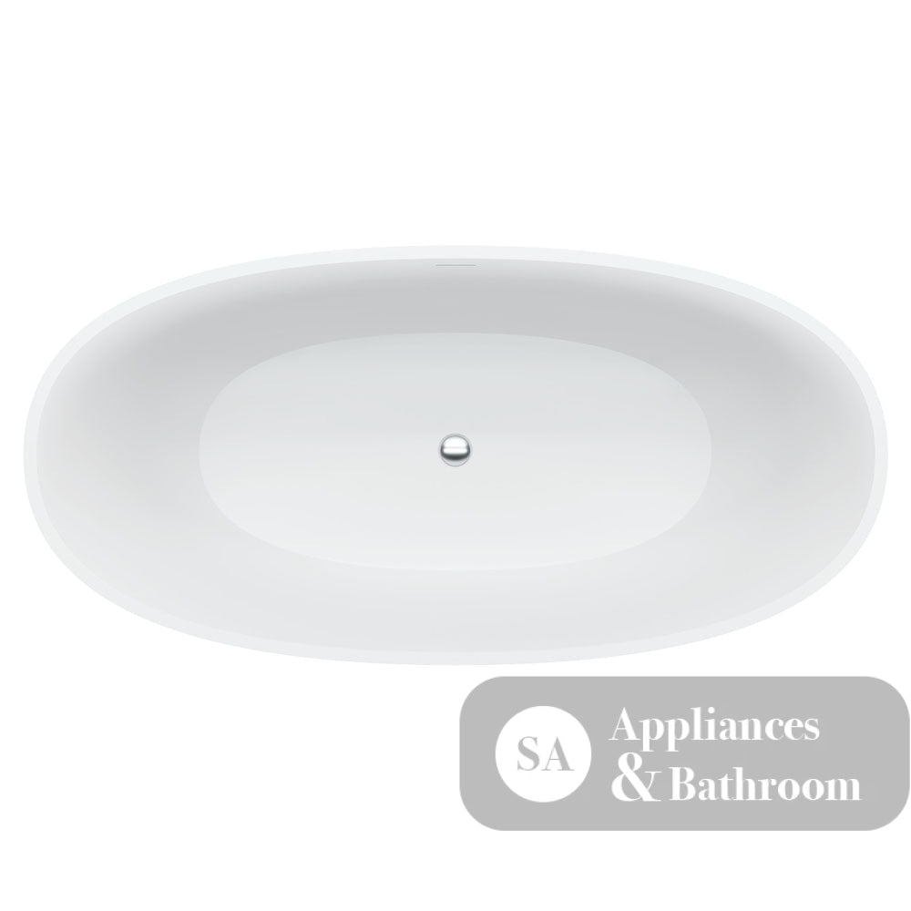 Fienza ST28-1650 Sasso Freestanding Stone Bath 1650mm Matte White - Freestanding Bath