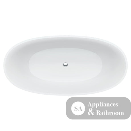 Fienza ST28-1650 Sasso Freestanding Stone Bath 1650mm Matte White - Freestanding Bath