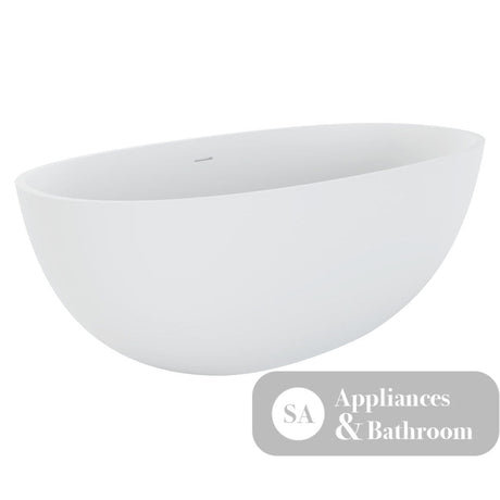 Fienza ST28-1650 Sasso Freestanding Stone Bath 1650mm Matte White - Freestanding Bath