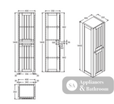 Fienza TB140 Hampton White Tallboy - Bathroom Storage