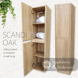 Fienza TB14S Edge Scandi Oak Wall-Hung Tallboy - Bathroom Storage
