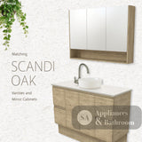 Fienza TB14SK Edge Scandi Oak Tallboy On Kickboard - Bathroom Storage