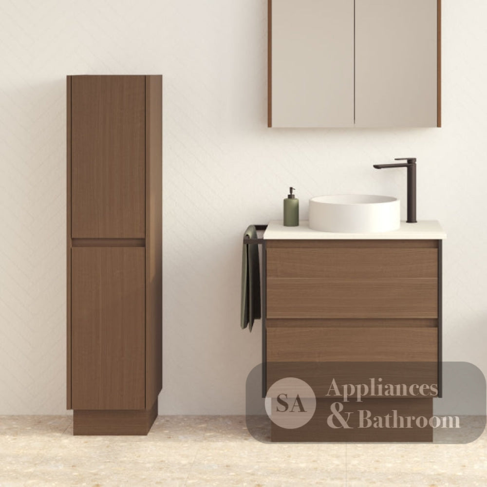 Fienza TB14WAK Edge Walnut Tallboy on Kick - Bathroom Storage