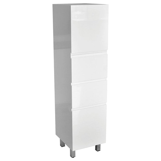 Fienza TB15 Gloss White Fingerpull Tallboy - Bathroom Storage