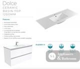 Fienza Tcl120Sk 1200Mm Dolce Edge Scandi Oak Vanity On Kickboard - Special Order Units