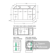 Fienza Tcl120Sk 1200Mm Dolce Edge Scandi Oak Vanity On Kickboard - Special Order Units