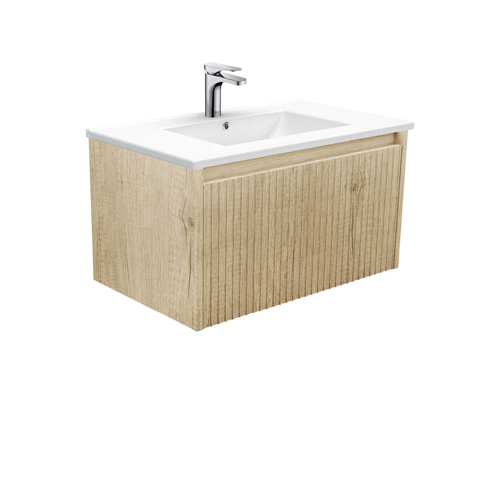 Fienza TCL75RSC Dolce Alina Scandi Oak 750 Wall-Hung Vanity - Vanity Units
