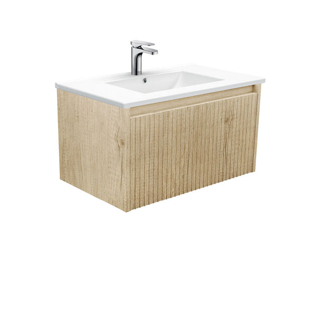 Fienza TCL75RSC Dolce Alina Scandi Oak 750 Wall-Hung Vanity - Vanity Units