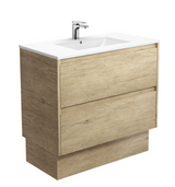 Fienza TCL90BSK Dolce 900mm Scandi Oak Vanity On Kickboard 1 Taphole - Vanity Units
