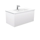 Fienza TCL90RW Dolce Alina White 900 Wall-Hung Vanity - Vanity Units