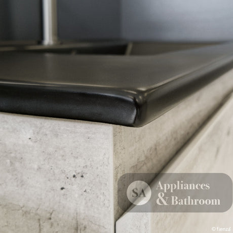 Fienza Tclb90Sl 900Mm Dolce Matte Black Scandi Oak Wall Hung Vanity Left Drawers - Special Order