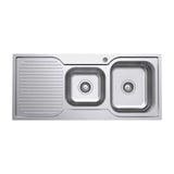 Fienza Tiva 1080 1.75 Kitchen Sink With Drainer Right Bowl 68106R - Special Order Top Mounted Sinks