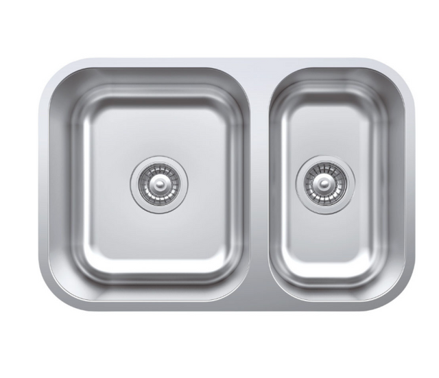 Fienza Tiva 670 Double Kitchen Sink – Polished 304 Stainless Steel | 68110 - Top Mounted Kitchen Sinks