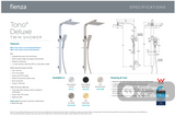 Fienza Tono Deluxe Twin Shower 455121BN Brushed Nickel - Twin Showers
