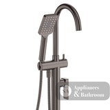 Fienza Tono Floor Mounted Bath Mixer With Hand Shower 233113GM - Gunmetal - Freestanding Bath Mixer