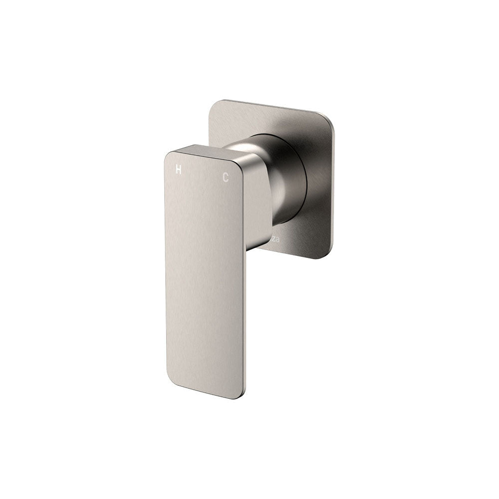 Fienza Tono Square Plate Wall Mixer 233101BN-4 - Brushed Nickel - Bathroom Wall Mixers