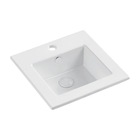 Fienza TR4583 Allison Inset 1 Tap Hole Ceramic Basin White - Basins