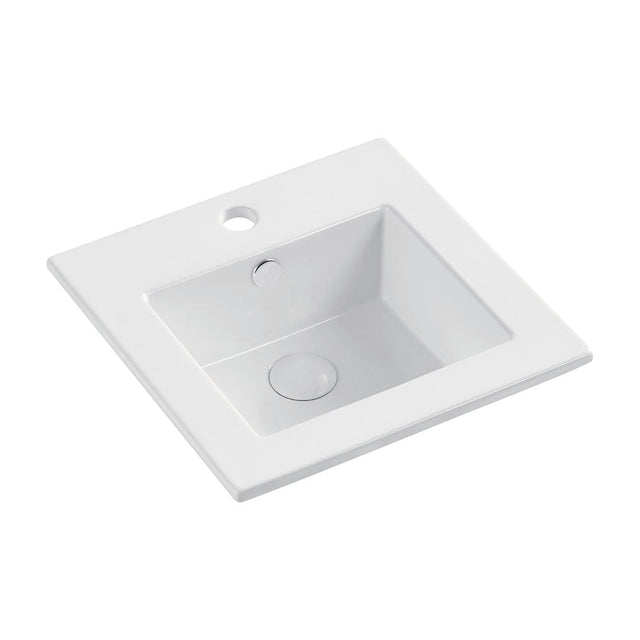 Fienza TR4583 Allison Inset 1 Tap Hole Ceramic Basin White - Basins