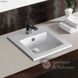 Fienza TR4583 Allison Inset 1 Tap Hole Ceramic Basin White - Basins