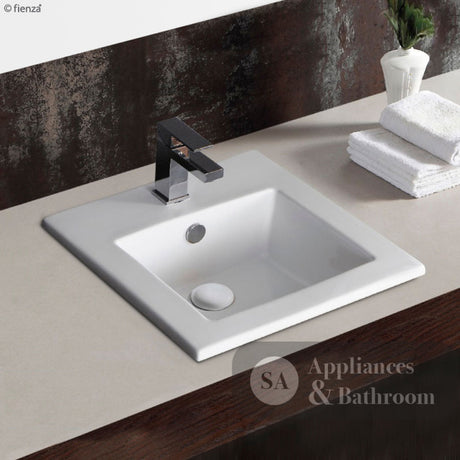 Fienza TR4583 Allison Inset 1 Tap Hole Ceramic Basin White - Basins