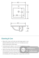 Fienza TR4583 Allison Inset 1 Tap Hole Ceramic Basin White - Basins