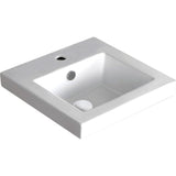 Fienza TR4975 Alison Semi Inset 1 Tap Hole Ceramic Basin White - Basins