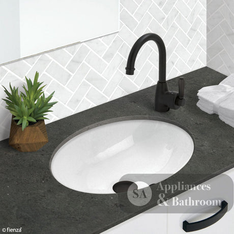 Fienza TR908 Undermount Ceramic Basin Karmen White - Basins