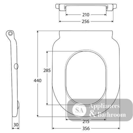 Fienza UF037 Stella Care Toilet Seat Blue Single Flap - Toilet Seat