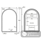 Fienza Valentina LED Brushed Copper Framed Mirror 600 x 900mm LED6090FACO - Mirrors
