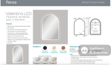 Fienza Valentina LED Brushed Copper Framed Mirror 600 x 900mm LED6090FACO - Mirrors