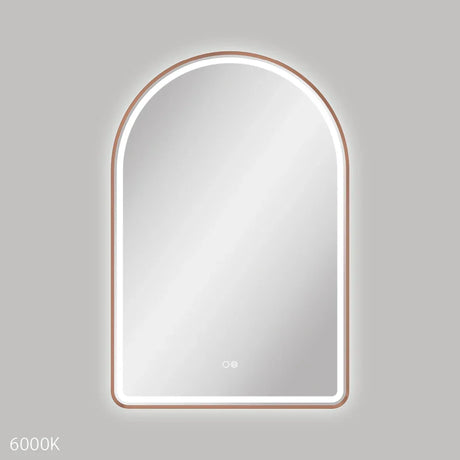 Fienza Valentina LED Brushed Copper Framed Mirror 600 x 900mm LED6090FACO - Mirrors