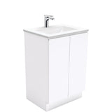 Fienza VAN60C Vanessa Fingerpull 600 Vanity on Kickboard Gloss White - Vanity Units