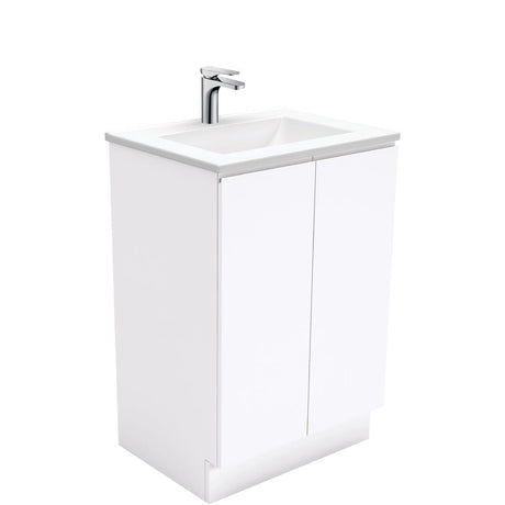 Fienza VAN60C Vanessa Fingerpull 600 Vanity on Kickboard Gloss White - Vanity Units