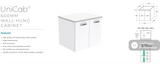 Fienza VAN60J Vanessa Unicab 600 Wall-Hung Vanity Gloss White - Vanity Units