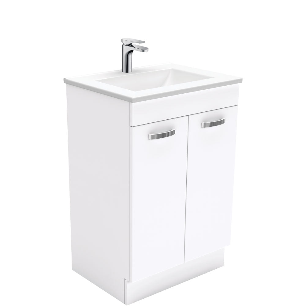 Fienza VAN60NKW Vanessa Unicab 600 Vanity on Kickboard Gloss White - Vanity Units