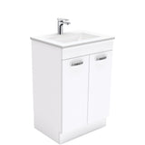 Fienza VAN60NKW Vanessa Unicab 600 Vanity on Kickboard Gloss White - Vanity Units