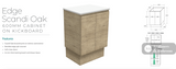 Fienza VAN60SK Vanessa Fingerpull 600 Vanity on Kickboard Scandi Oak - Vanity Units
