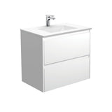 Fienza VAN75BW Vanessa Amato 750 Satin White Wall-Hung Vanity Gloss White - Vanity Units